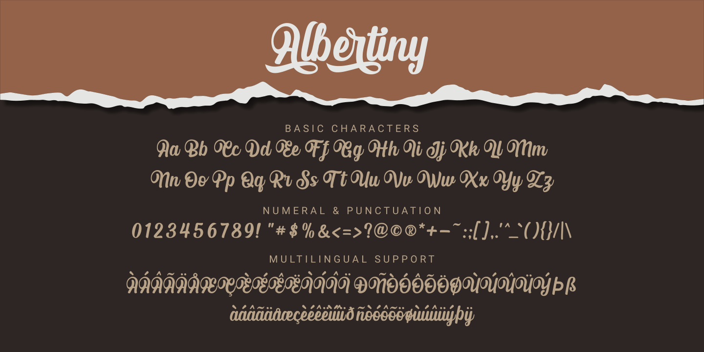 Albertiny Regular Font preview